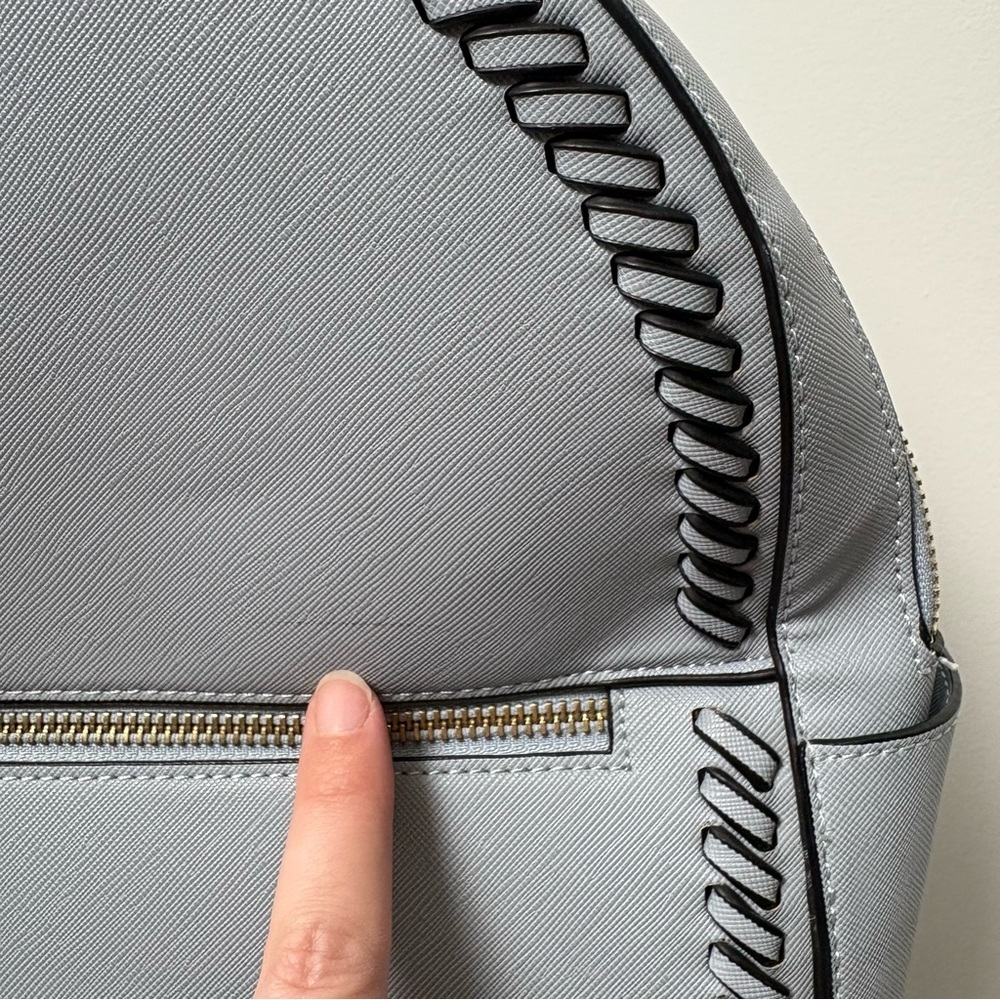 CALPAK Kaya Faux Leather Light Blue Backpack - Picture 5 of 13